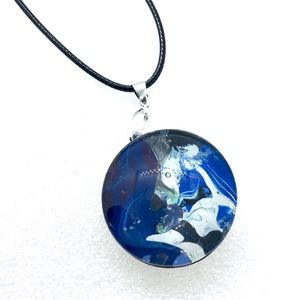 Statement Snap pendant with handmade 30mm snap SJ30 simple round StyleDot